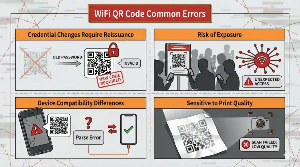 Disadvantages of WiFi QR codes
